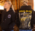 TRUE BLUE LURES HOODIES - BLACK/YELLOW PIG CHASING