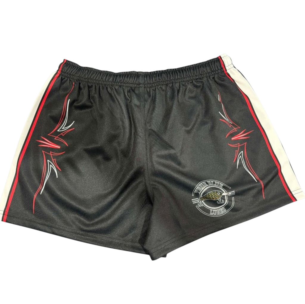 TRUE BLUE LURES FOOTY SHORT WITH ZIP POCKETS - SHEEP TRUCK