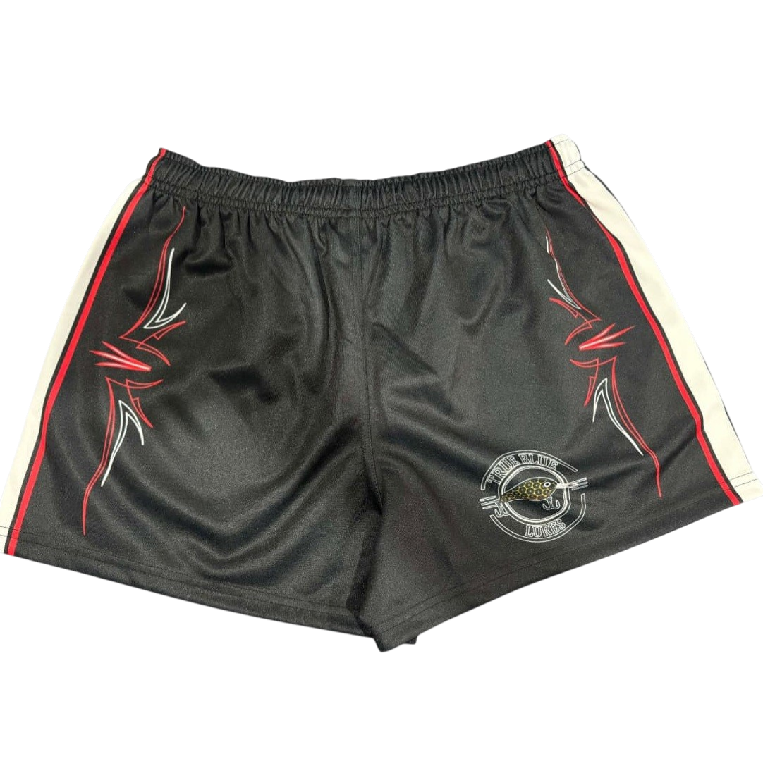 TRUE BLUE LURES FOOTY SHORT WITH ZIP POCKETS - SHEEP TRUCK