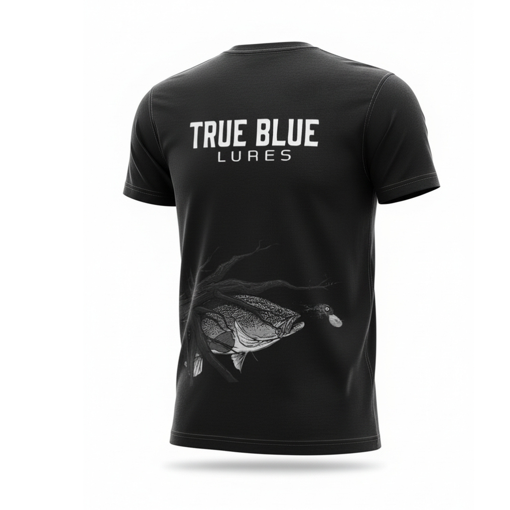 TRUE BLUE LURES MURRAY COD TEE - BLACK