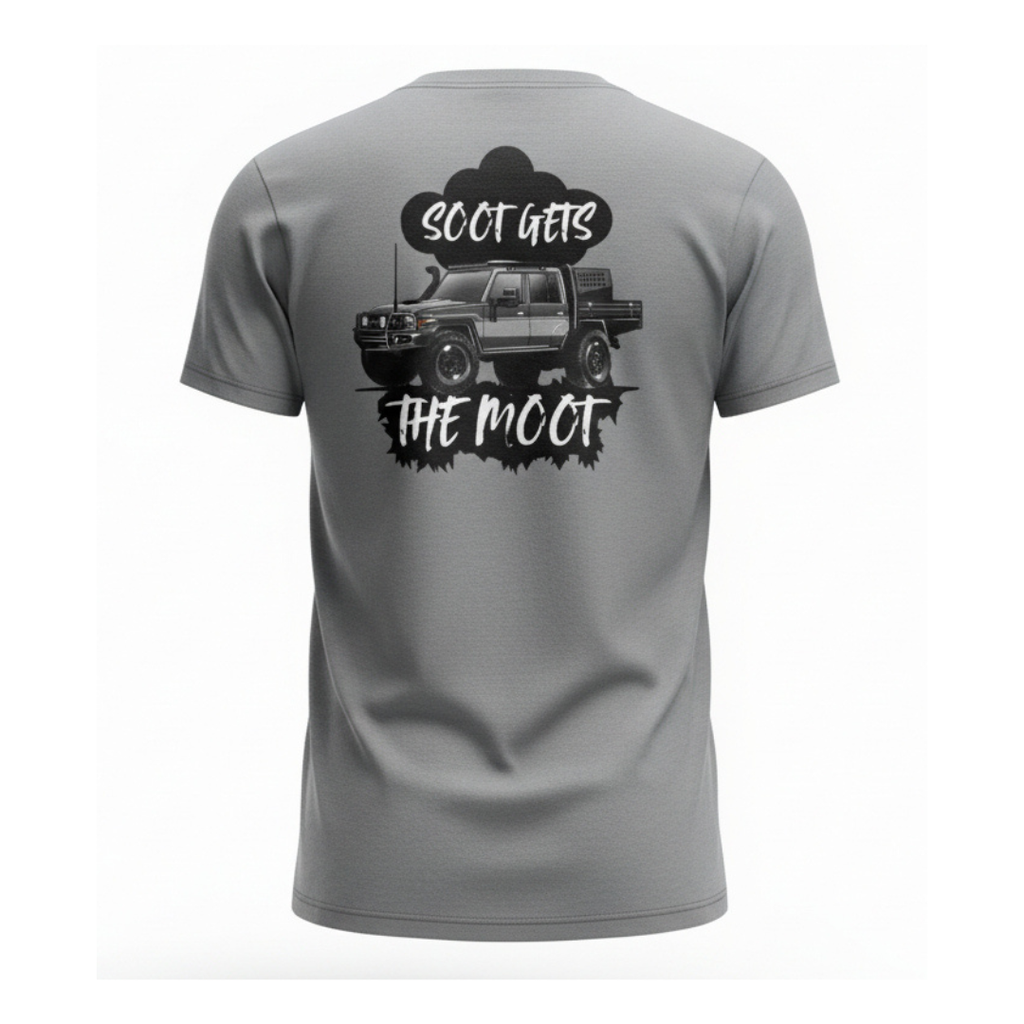 TRUE BLUE LURES SLOGAN TEE - GREY