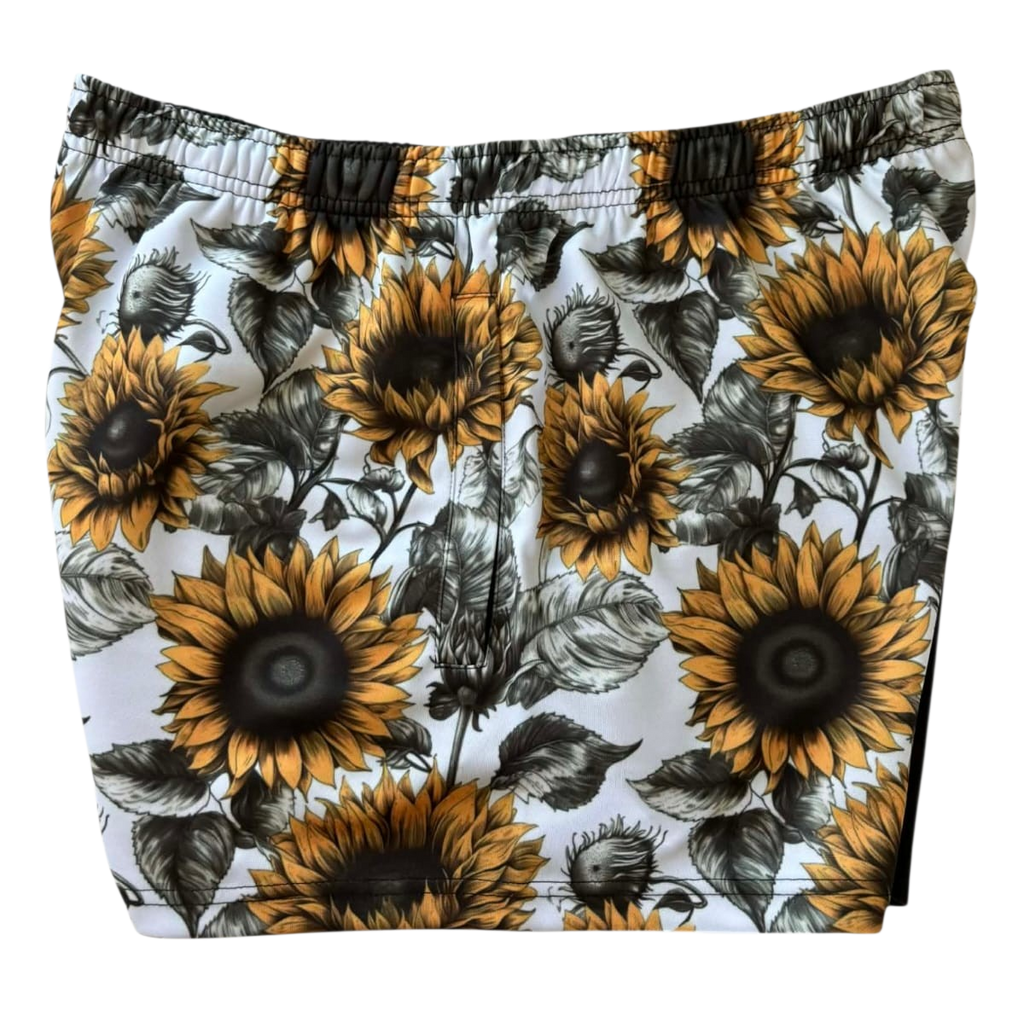 TRUE BLUE LURES FOOTY SHORT WITH ZIP POCKETS - SUNFLOWER