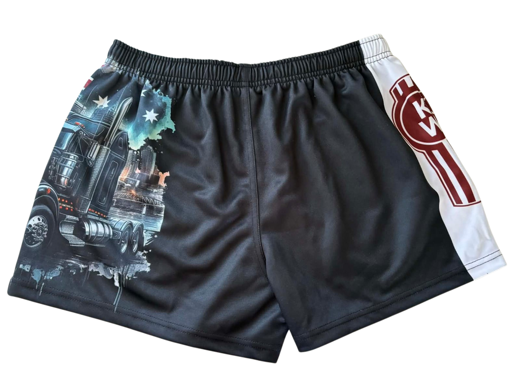 TRUE BLUE LURES FOOTY SHORT WITH ZIP POCKETS - KENWORTH