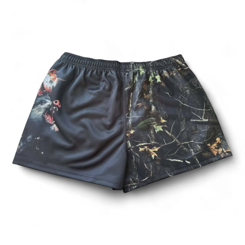 TRUE BLUE LURES FOOTY SHORT WITH ZIP POCKETS - BUSH PIG