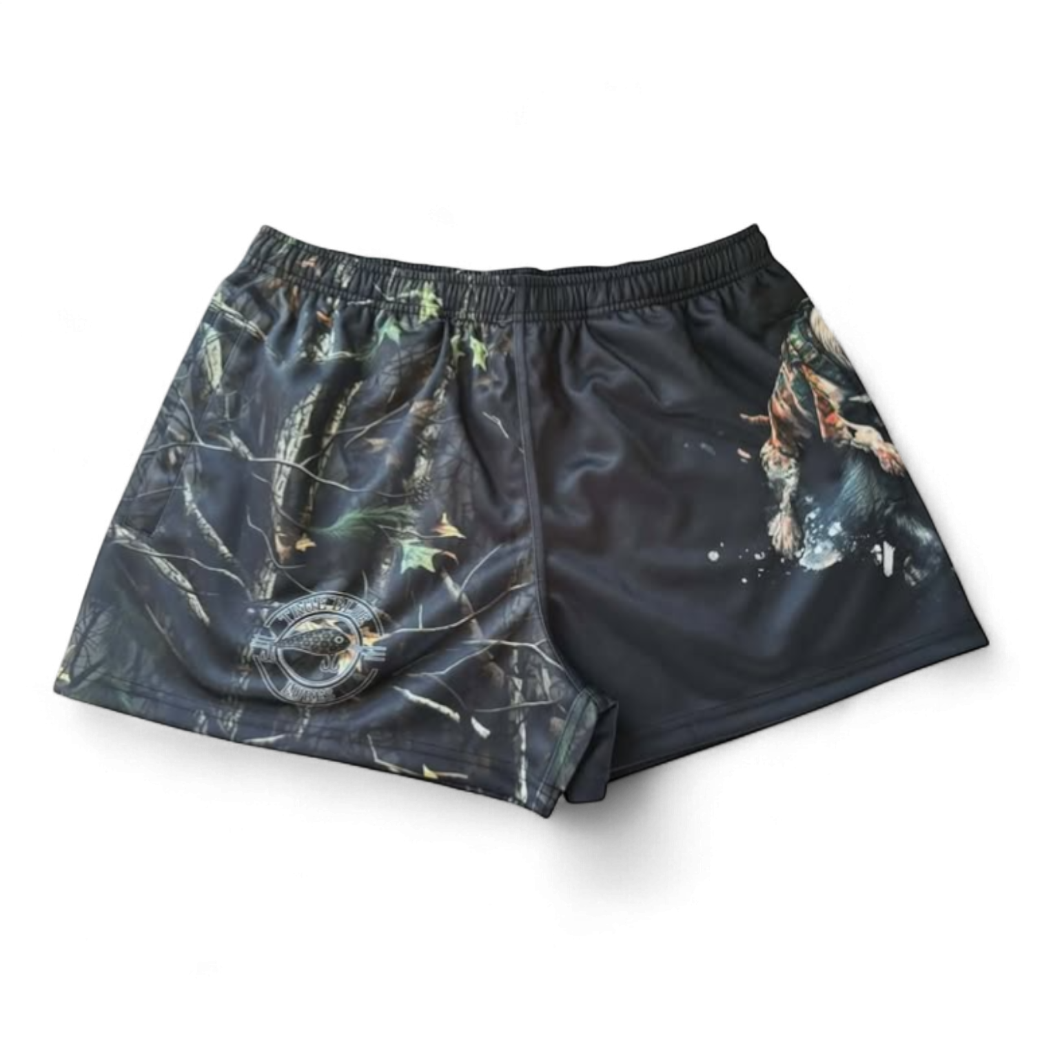 TRUE BLUE LURES FOOTY SHORT WITH ZIP POCKETS - BUSH PIG