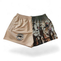 TRUE BLUE LURES FOOTY SHORT WITH ZIP POCKETS - BRAHAM COW