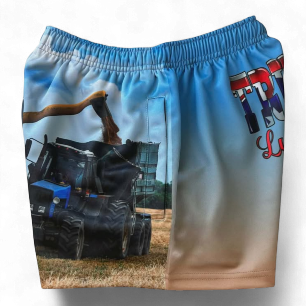 TRUE BLUE LURES FOOTY SHORT WITH ZIP POCKETS - HEADER