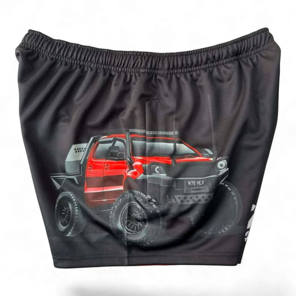 TRUE BLUE LURES FOOTY SHORT WITH ZIP POCKETS - HILUX