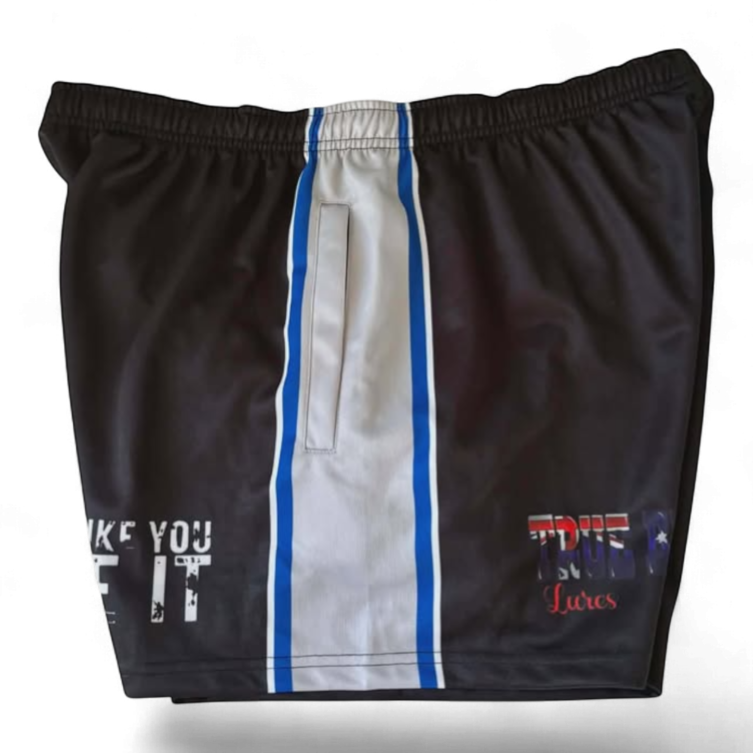 TRUE BLUE LURES FOOTY SHORT WITH ZIP POCKETS - CRUISER