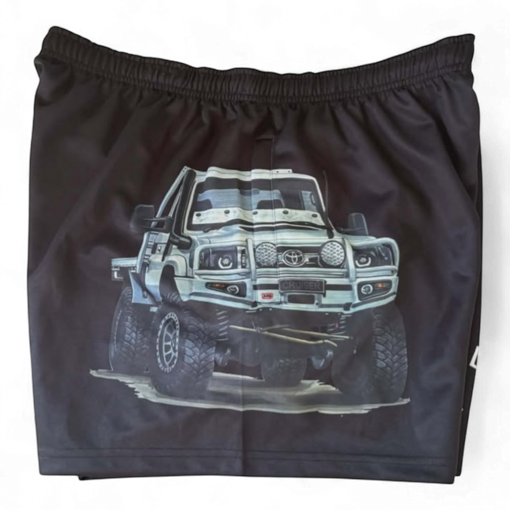 TRUE BLUE LURES FOOTY SHORT WITH ZIP POCKETS - CRUISER