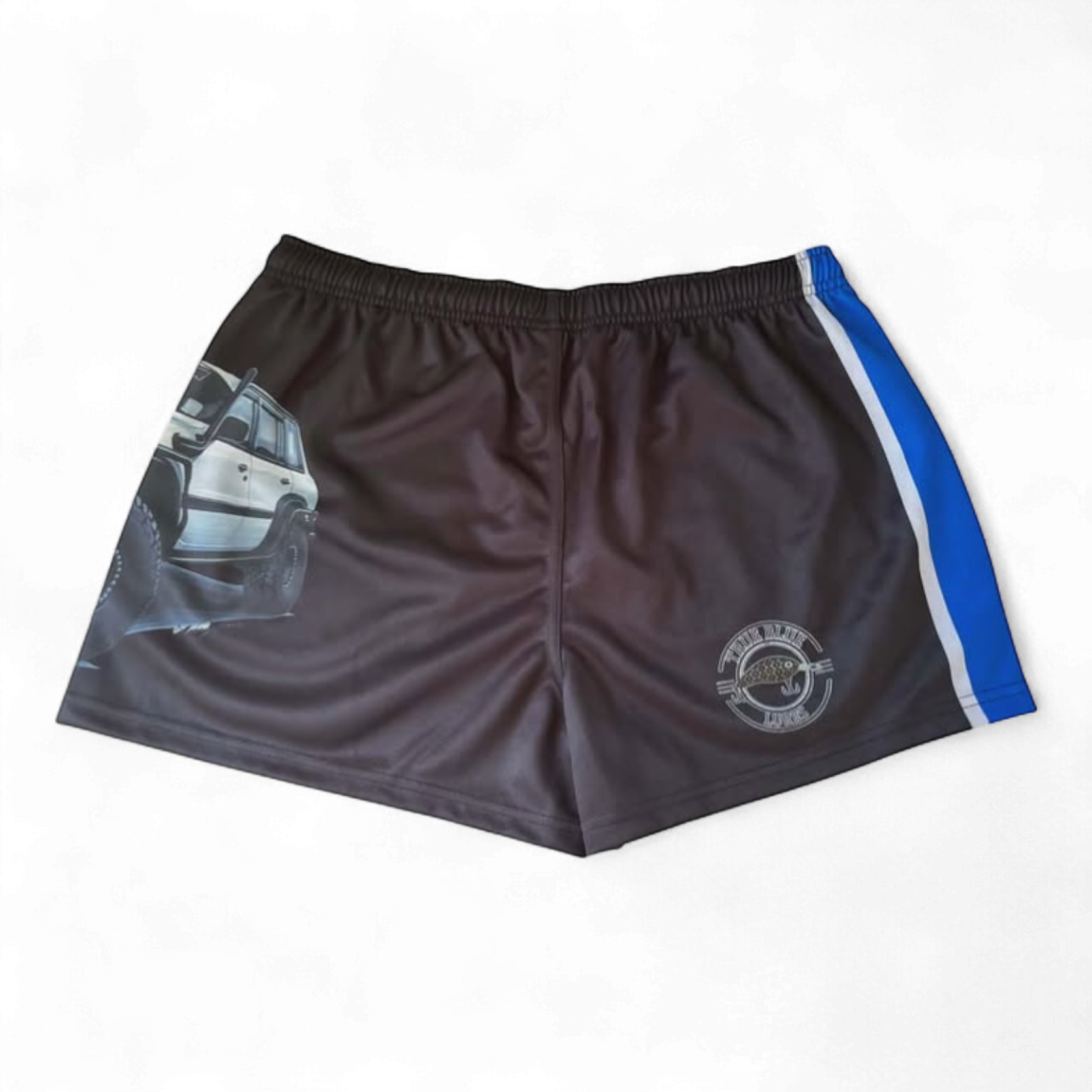 TRUE BLUE LURES FOOTY SHORT WITH ZIP POCKETS - PATROL