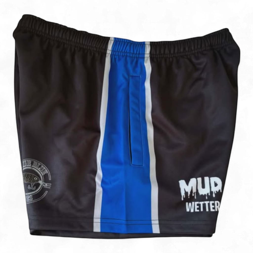 TRUE BLUE LURES FOOTY SHORT WITH ZIP POCKETS - PATROL