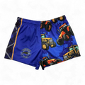 TRUE BLUE LURES FOOTY SHORT WITH ZIP POCKETS - TRACTORS
