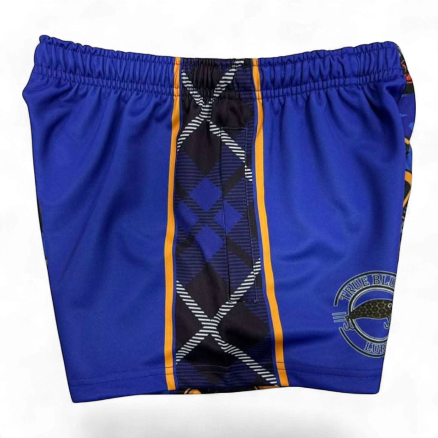 TRUE BLUE LURES FOOTY SHORT WITH ZIP POCKETS - TRACTORS