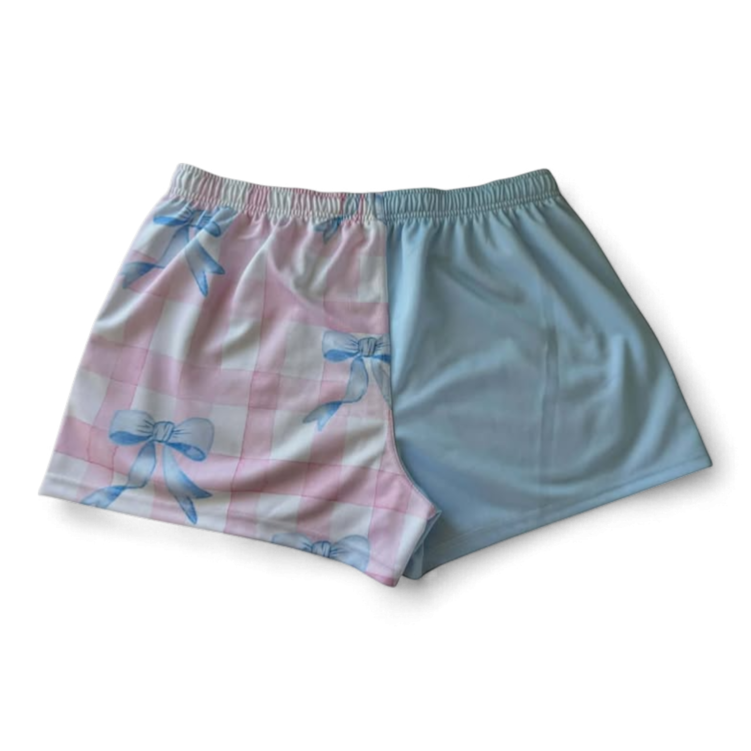 TRUE BLUE LURES FOOTY SHORT WITH ZIP POCKETS - PINK BOWS