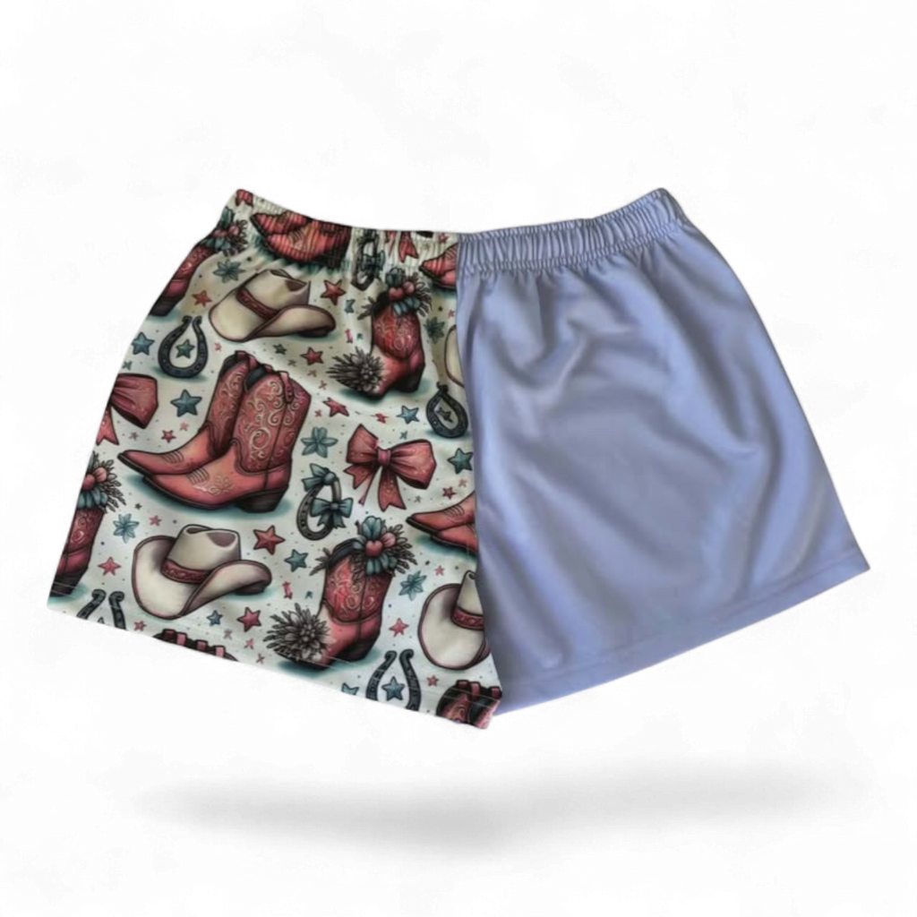 TRUE BLUE LURES FOOTY SHORT WITH ZIP POCKETS - PURPLE BOOTS