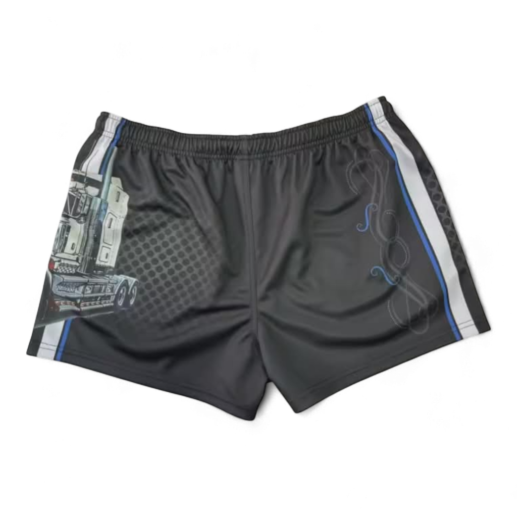 TRUE BLUE LURES FOOTY SHORT WITH ZIP POCKETS - WHITE 909