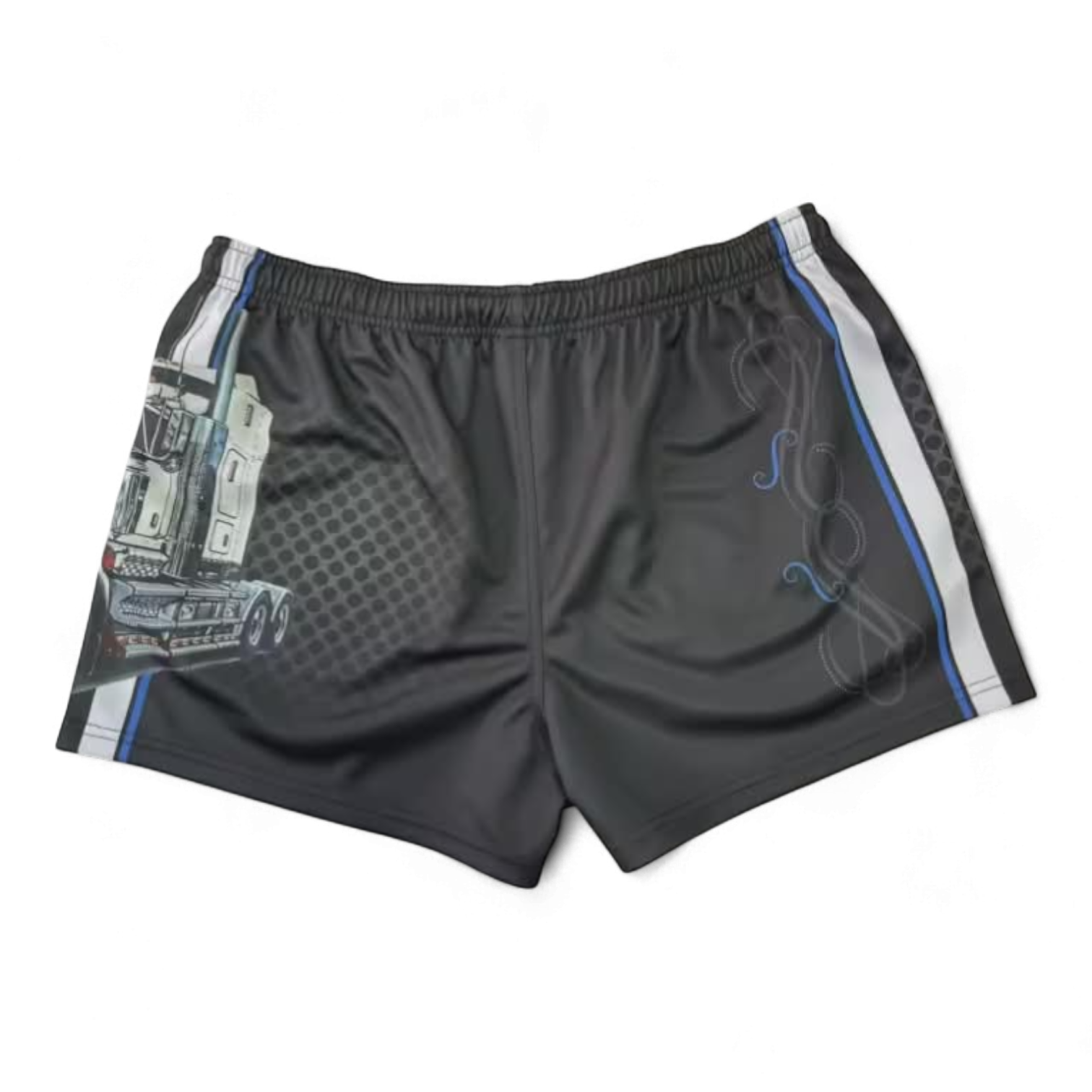 TRUE BLUE LURES FOOTY SHORT WITH ZIP POCKETS - WHITE 909