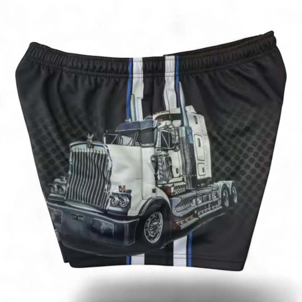 TRUE BLUE LURES FOOTY SHORT WITH ZIP POCKETS - WHITE 909