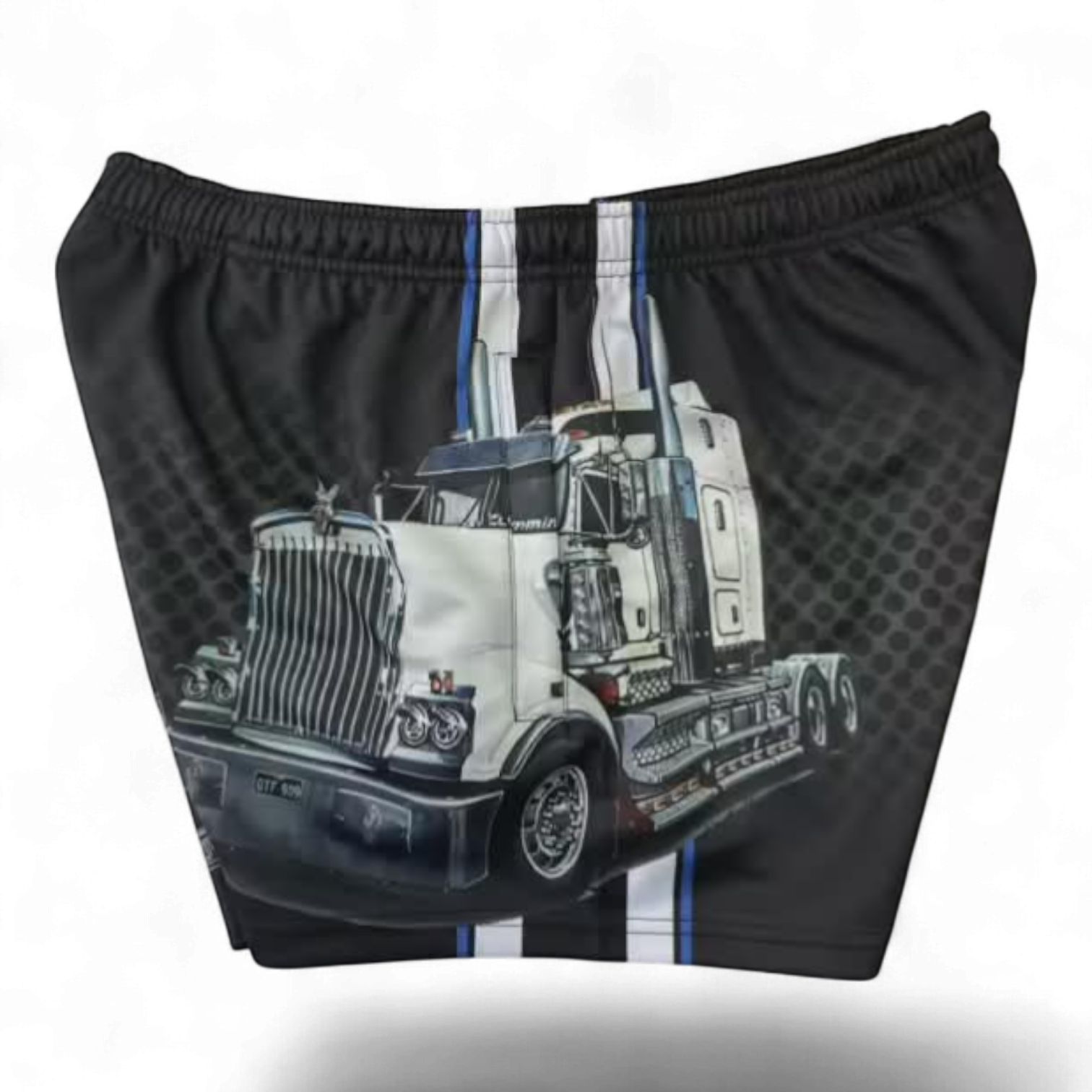 TRUE BLUE LURES FOOTY SHORT WITH ZIP POCKETS - WHITE 909