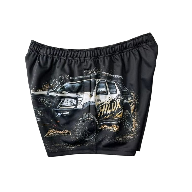 TRUE BLUE LURES FOOTY SHORT WITH ZIP POCKETS - N70 HILUX