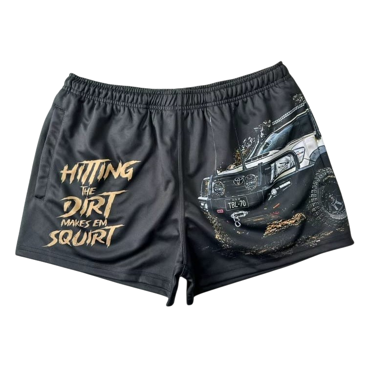 TRUE BLUE LURES FOOTY SHORT WITH ZIP POCKETS - N70 HILUX