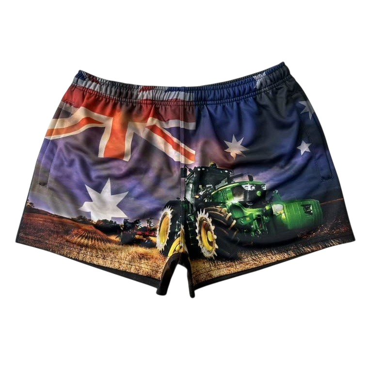TRUE BLUE LURES FOOTY SHORT WITH ZIP POCKETS - JOHN DEER