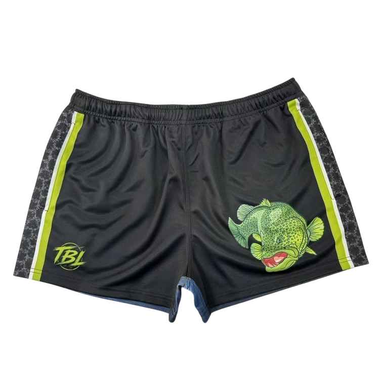 TRUE BLUE LURES FOOTY SHORT WITH ZIP POCKETS - RIVER COD