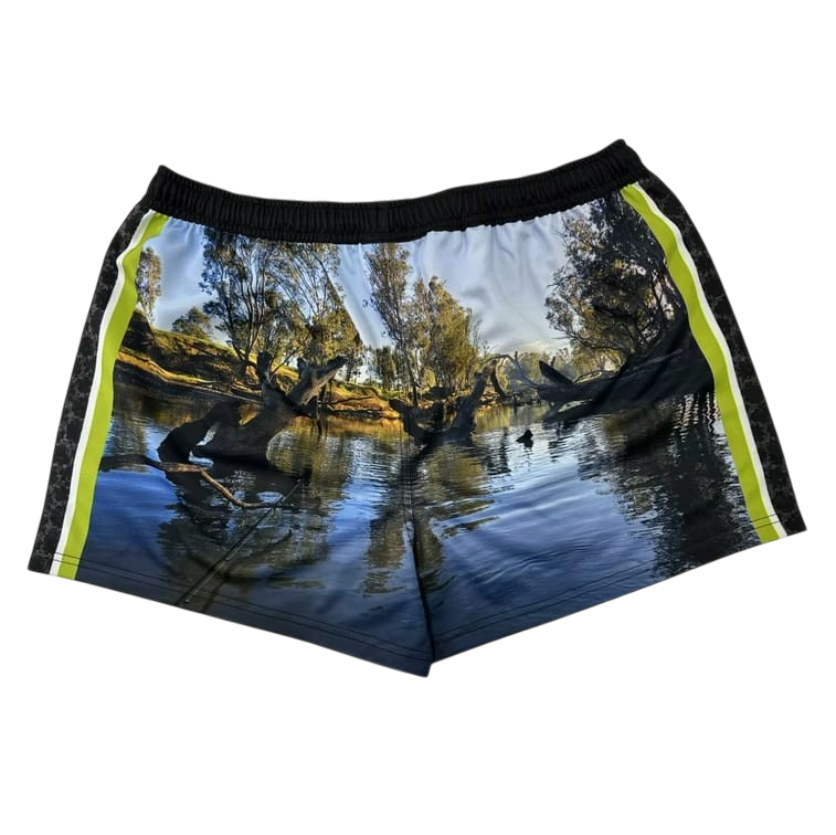 TRUE BLUE LURES FOOTY SHORT WITH ZIP POCKETS - RIVER COD