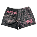 TRUE BLUE LURES FOOTY SHORT WITH ZIP POCKETS - PINK MURRAY COD