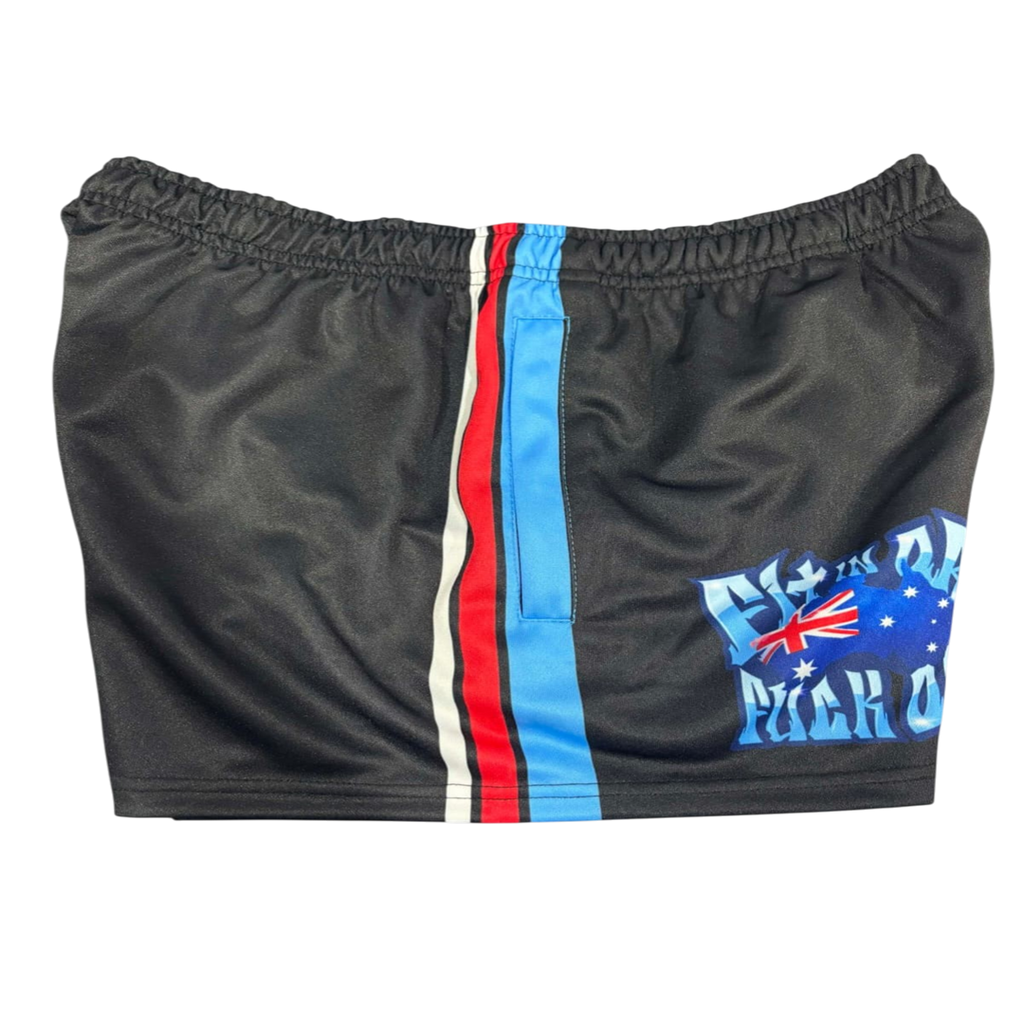TRUE BLUE LURES FOOTY SHORT WITH ZIP POCKETS - FIT IN