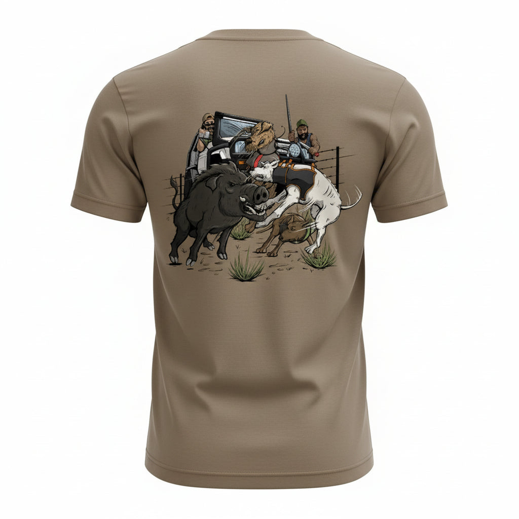 TRUE BLUE LURES PIG HUNTER TEE - SAND